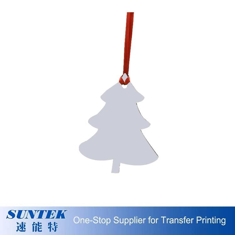 Good Heat Transfer Photo Sublimation Christmas Ornament Hanging Custom Logo Christmas Tree