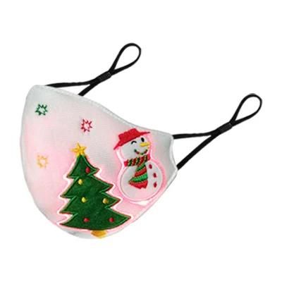 LED Light up Party 7 Colors Luminous Christmas Decoration Supplies Face Voice Activated Pattern Mask