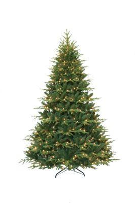 7FT Pre-Lit Green PE &amp; PVC Christmas Tree, Mixed Tips