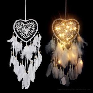 Creative Hollow out Love Dream Catcher Colorful Lights Hanging Ornaments Dream Catcher Christmas Hanging Ornaments