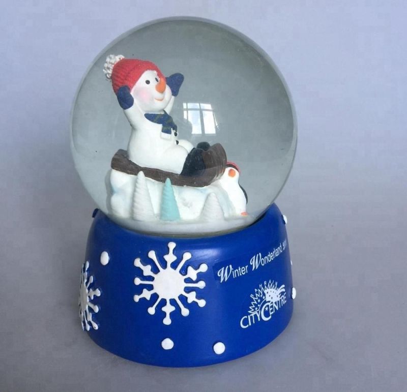 Children Blue Christmas Snow Globe Ball