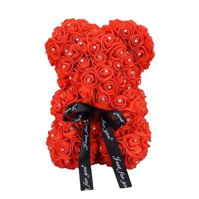 2021 Hot Sale Customizable Fashion Christmas Gifts Giving Flower Bear of Roses