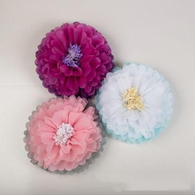 Mixed Color Pompom Flower for Christmas Decoration Halloween Decoration