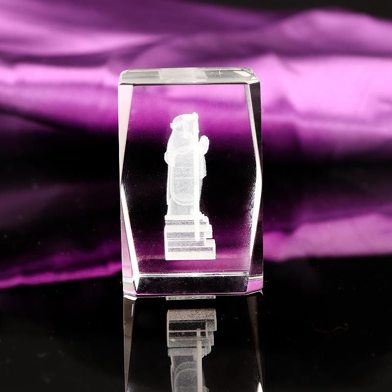 3D Laser Engraving Crystal Glass Cube Crafts Decoration