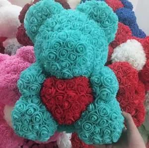 Wholesale High Quality PE Flower Teddy Bear Rose for Valentine&prime;s Day