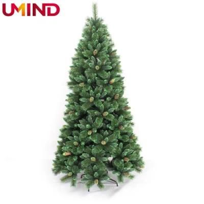 Xo2126m Wholesale 240cm Outdoor Large Giant PVC Artificial Christmas Tree with Decoration Pine Cones