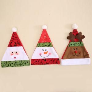 Christmas Party Home Decorations Supplies Christmas New Year Plush Unisex Velvet Comfort Christmas Hat