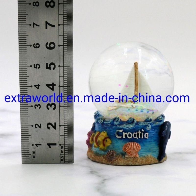 Resin Souvenir Promotional Sea Style Snow Globe