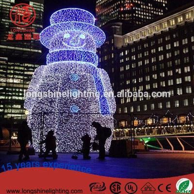 Giant 3D Snowman Motif Lights for Shopping Mall Decoration