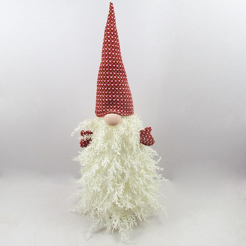 Grey Felt+ PE Mixed Material Christmas Table Decoration Tree Gnome