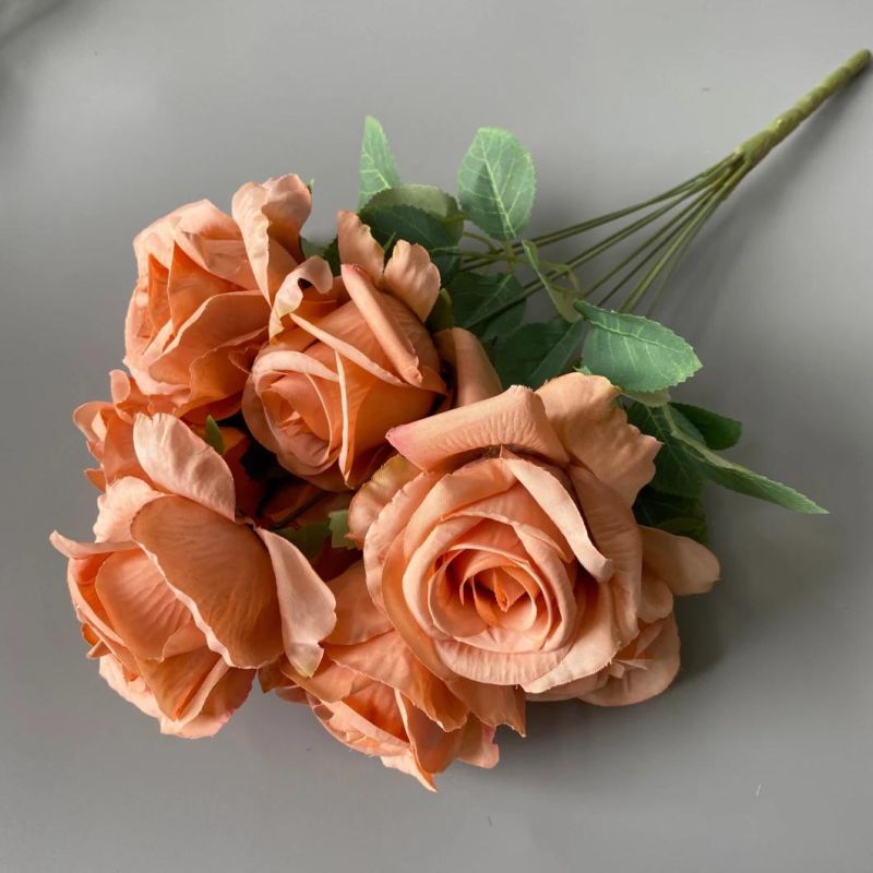High Quality New Trend Design Decorative Wedding Bouquet Wholesale Artificial Flower Artificial Rose Flower