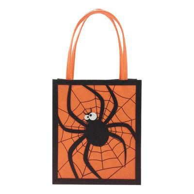BSCI Factory Felt Candy Spider Bags Decorations Halloween Gift Bag
