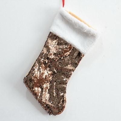 Christmas Socks with Sequin Decorate Home Decoration