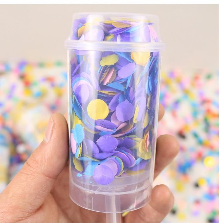 Round Push up Confetti Poppers Party Confetti Decorations Fireworks Wedding Birthday Anniversary Bachelor Bridal Shower