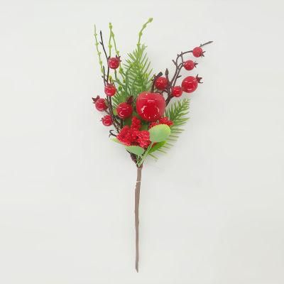 Red Berry/Leaves /Pine Leaves Wreath Artificial Flower