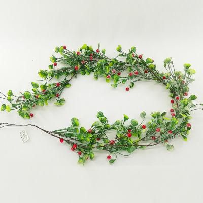 Artificial Vine Hanging Leaves Outdoor Christmas Garland for Christmas