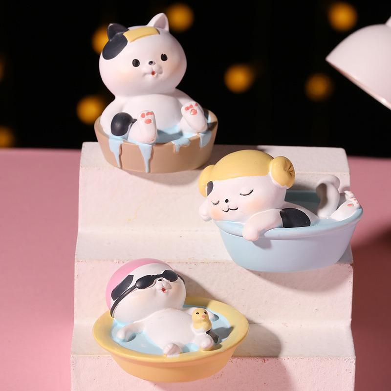 New Wholesale Bath Cat Blind Box Cute Desktop Decoration