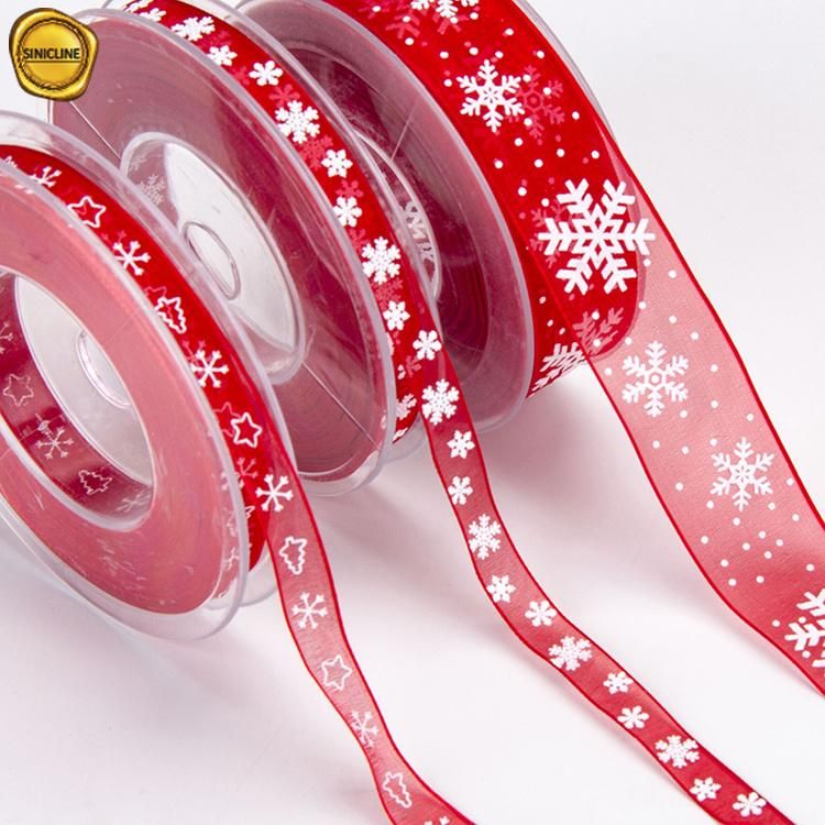 2020 Sinicline Festival Christmas Style Gifts Packaging Beautiful Organza Ribbon