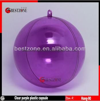 Purple Color Plastic Christmas Tree Ornaments