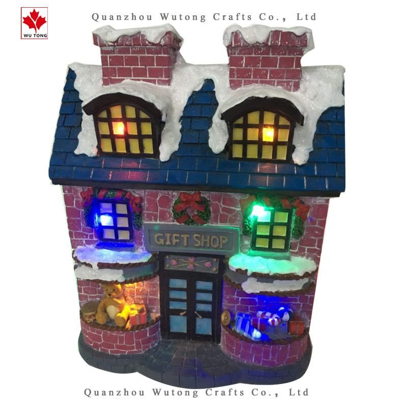 Village Style Christmas LED House Decoration Gifts