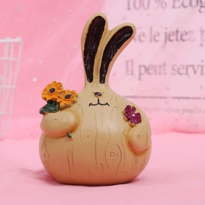 New Gifts Rabbit Ornaments Resin Crafts Office Desktop Car Decoration