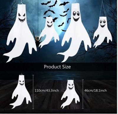 Halloween Outdoor Hanging Decor 2pack Halloween Ghost Decorations Double Side Ghost Windsock Halloween Home Party Tree Yard Decorations