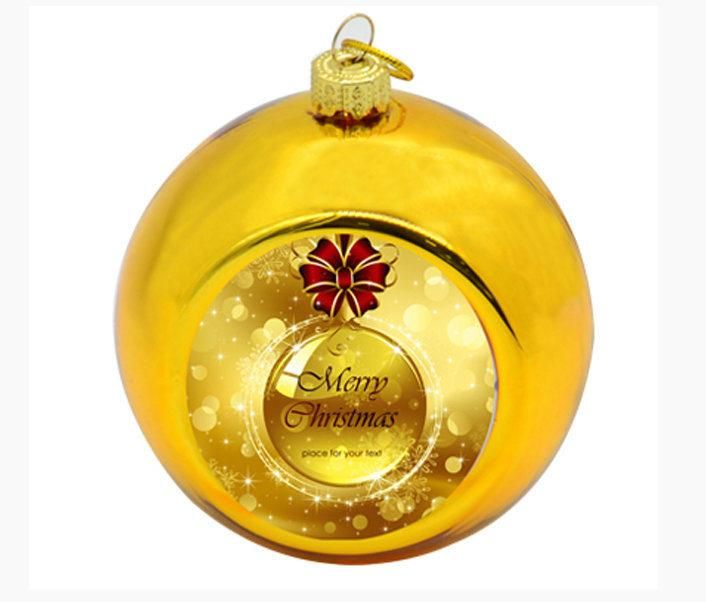 Sublimation Printable Christmas Ornaments Round Plastic Christmas Ball