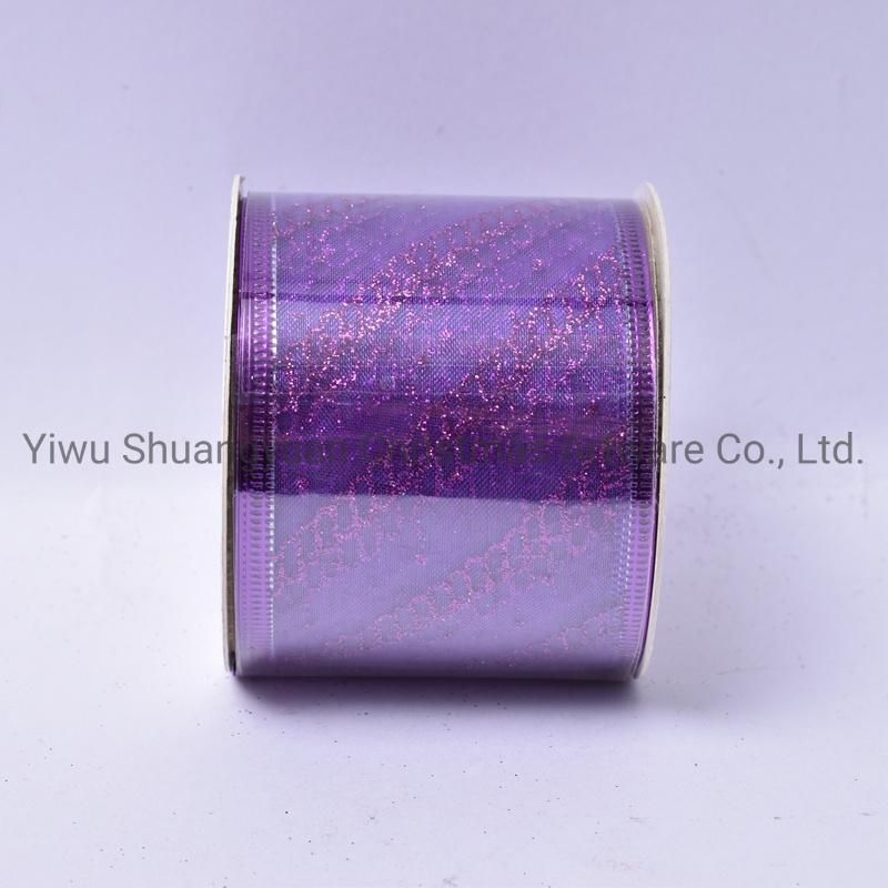Christmas Ribbon Decor for Holiday Wedding Party Decoration Supplies Hook Ornament Craft Gifts