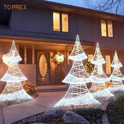 IP65 Waterproof Outdoor Event Decor 3D Effect White Motif Light Christmas Tree