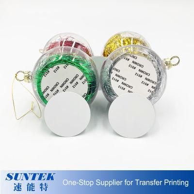 Transparent Plastic Christmas Ball Sublimation Heat Transfer Printing