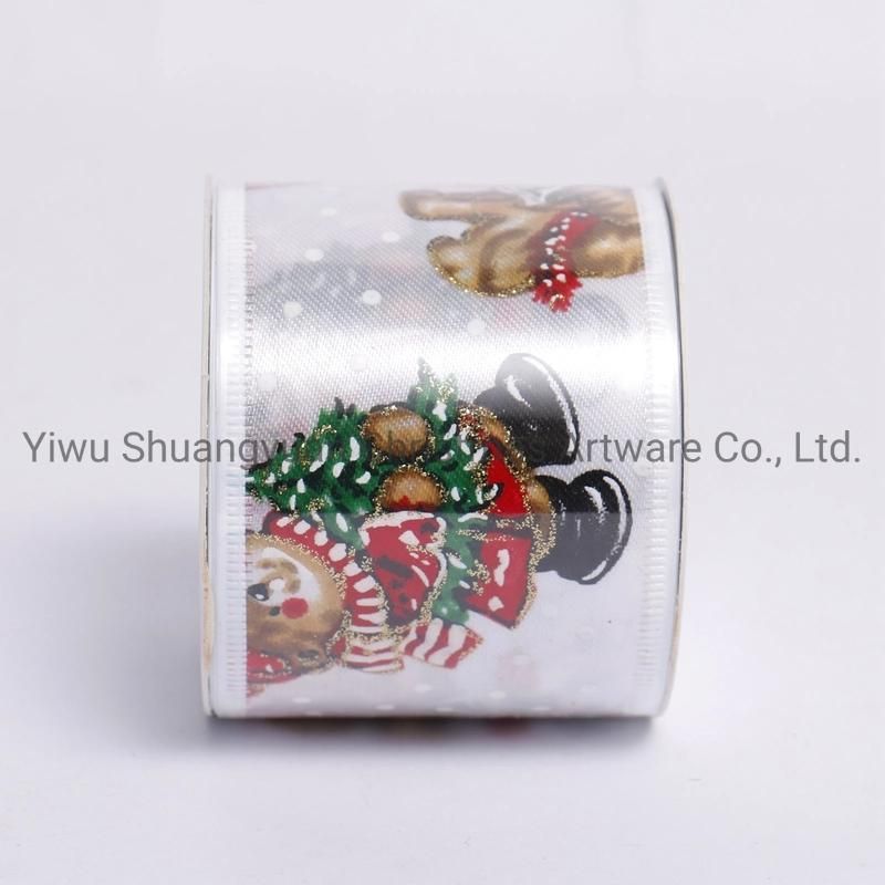 Christmas Ribbon Decor for Holiday Wedding Party Decoration Supplies Hook Ornament Craft Gifts