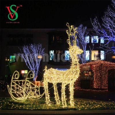 Winter Christmas Decoration Lights LED Christmas Outdoor Reindeer Motif Lights