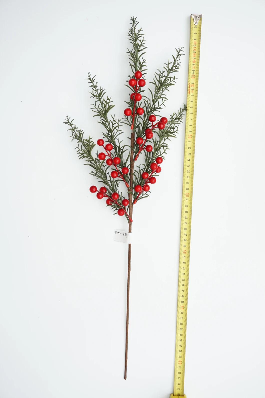 Red Christmas Berry Blossom Branch Christmas Artificial Berry Fruit Pick