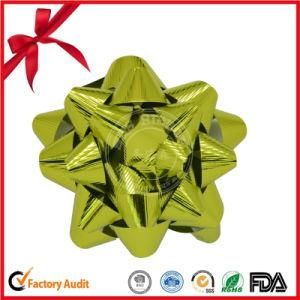 Customized Wholesale Metallic Embossed Star Bow