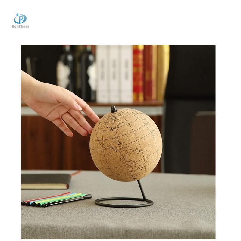 2022 New Design Cork World Globe with Metal Base