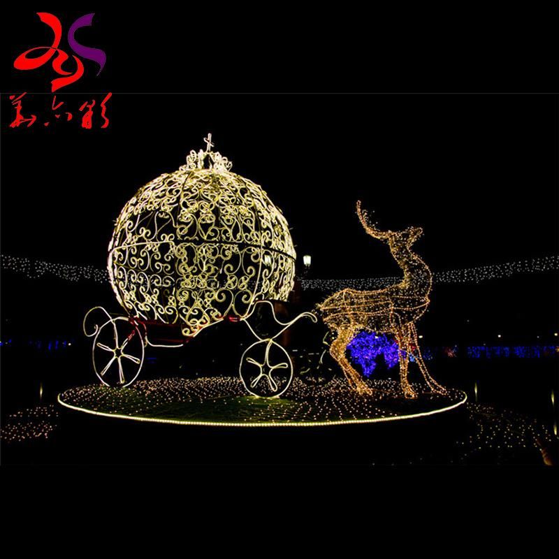 2021 Latest Design Christmas Decoration Christmas Reindeer 3D Motif Lights
