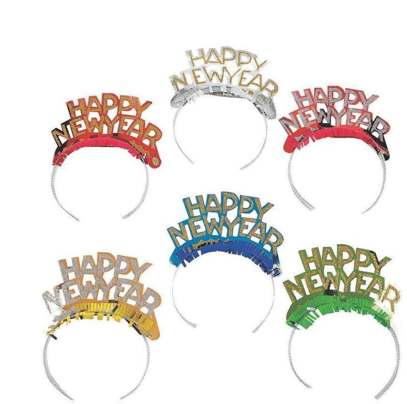 Bright Happy New Year Tiaras Headband Headwear