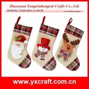 Christmas Decoration (ZY16Y169-1-2-3 41CM) Burlap Christmas Stocking Christmas Supplies