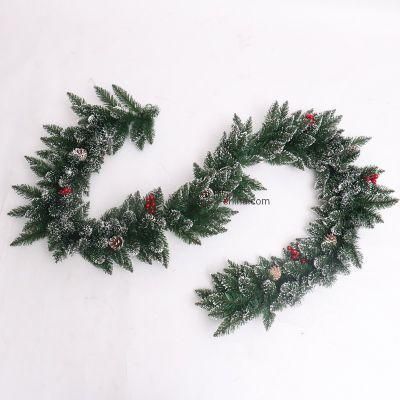 Plastic Artificial Garland with Ornaments Decorate New Design