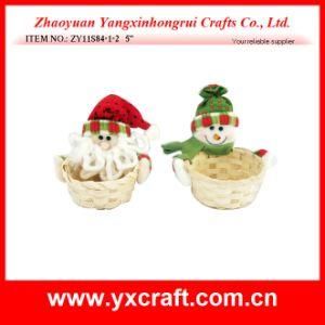 Christmas Decoration (ZY11S84-1-2) Christmas Kep Gift Basket Christmas Wicker Basket Flower Basket