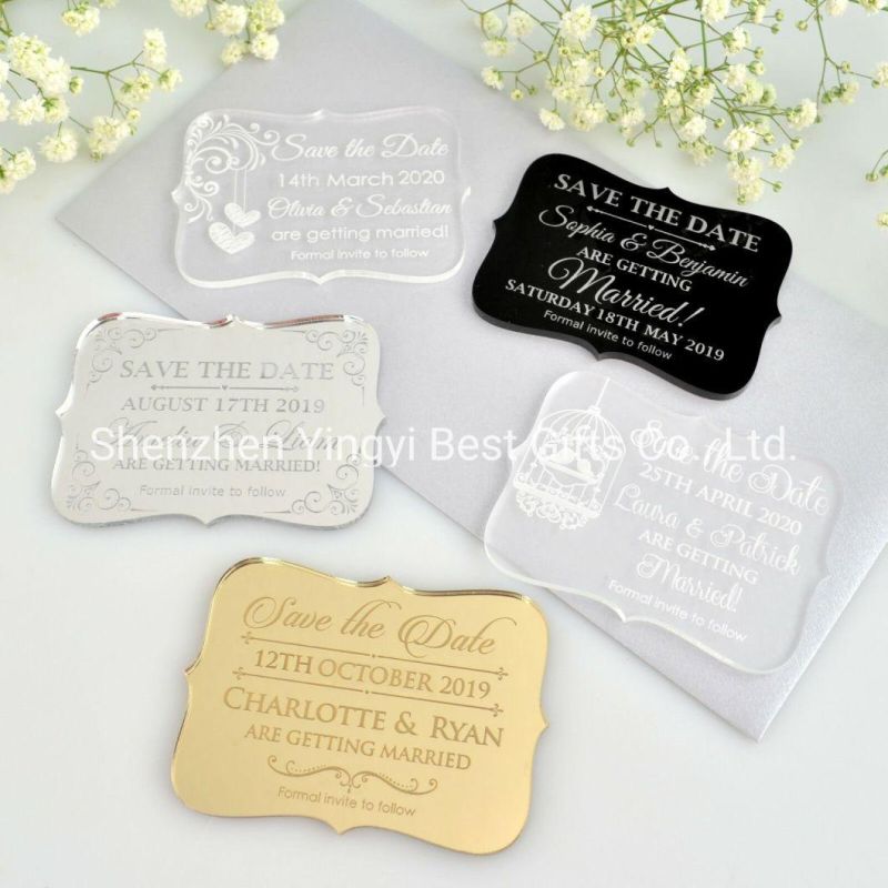 Custom Clear Acrylic Wedding Invitation Cards