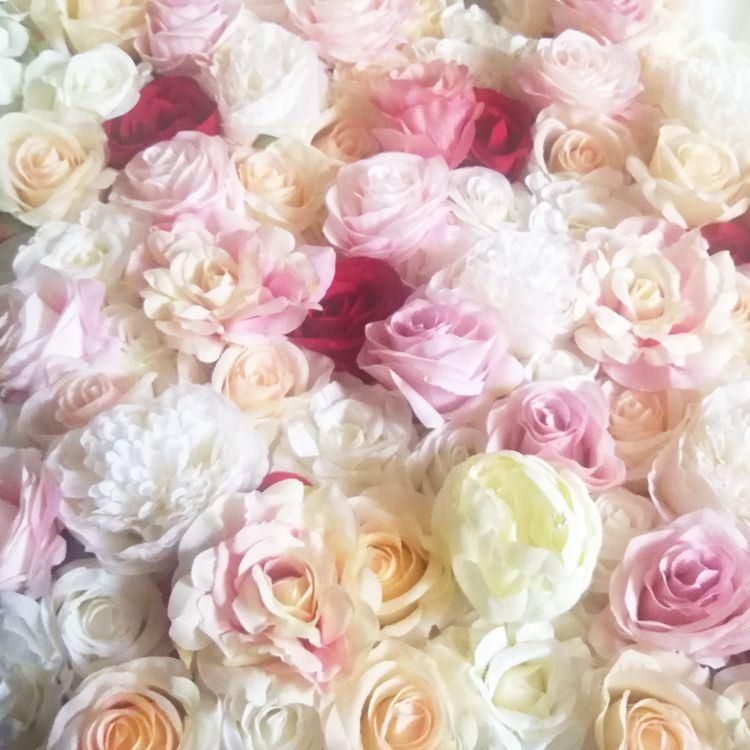 Customize Different Wedding Artificial Silk Flower Wall Panel Backdrop