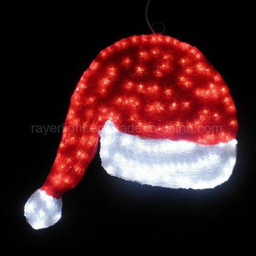 2D Design LED Motif Lights Indoor Christmas Decoration Santa Hat