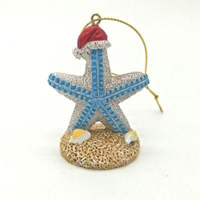 Custom Beach Decoration Christmas Pendant Resin Christmas Star Ornament