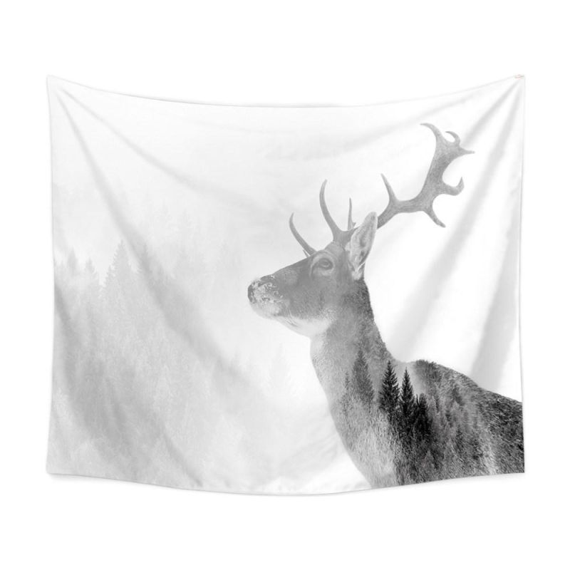 Factory Customized Christmas Deer Wall Tapestry