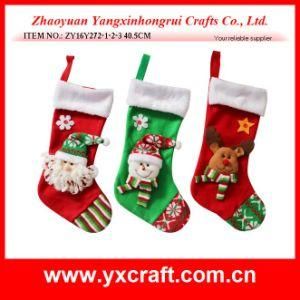 Christmas Decoration (ZY16Y272-1-2-3 40.5CM) Felt Christmas Stocking Pack