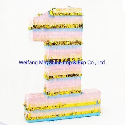 Cheap Price Number Pinata Wedding and Birthday Decoration Costume Artificial Crafts Number Pinata