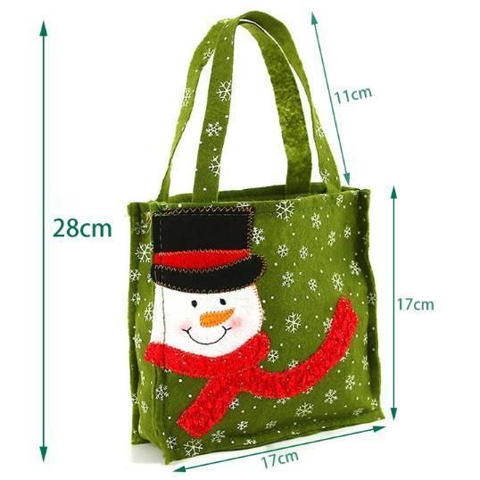 2021 Wholesale Christmas Non-Woven Bag Small Candy Gift Bags Printed Old Man Snowman Portable Christmas Decorations