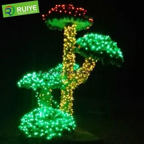 Xmas Fiber Optic Lighting LED Decorations LED Twig Tree Lights for Supermarket