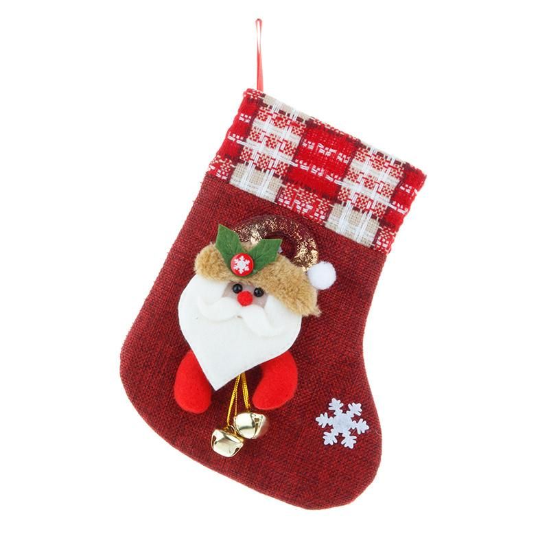 Christmas Stockings Christmas Silverware Holders Card Candy Stockings Bag 3D Santa Snowman Elk Christmas Tree Stockings Little Christmas Stockings